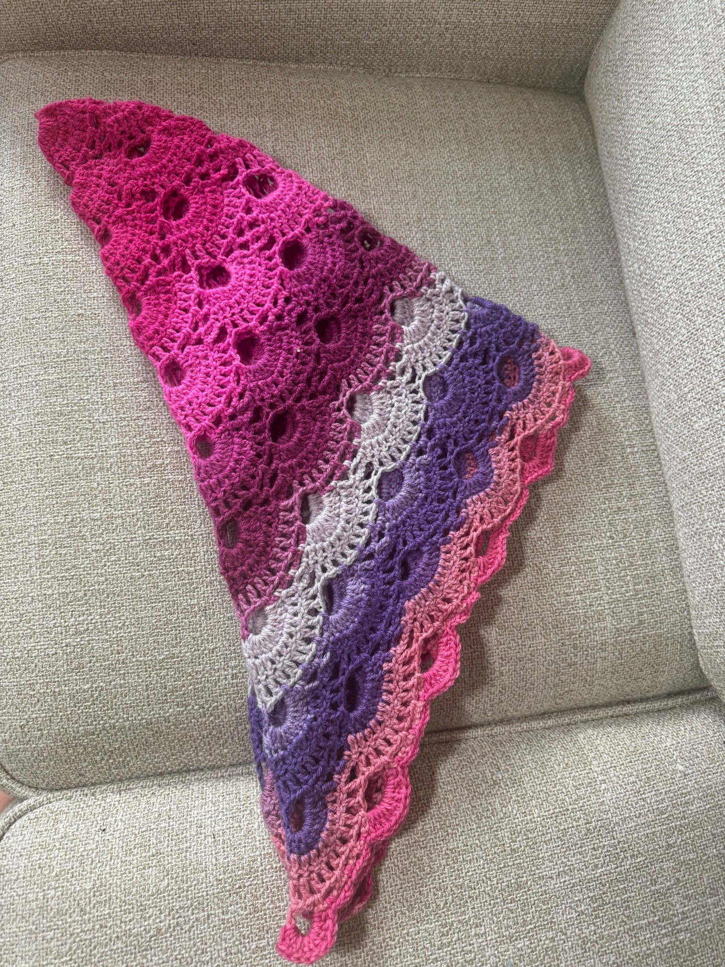 Virus pattern shawl