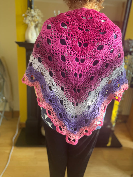 Virus pattern shawl